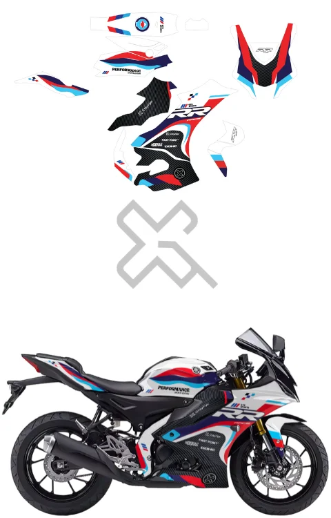RR Edition Full Body Sticker Compatible with R15M & V4 | Made In Premium Gloss Vinyl With FPF(Fade Protection Film), Water Proof, Precut Sticker, Pack Of 1 Compatible with Both Side